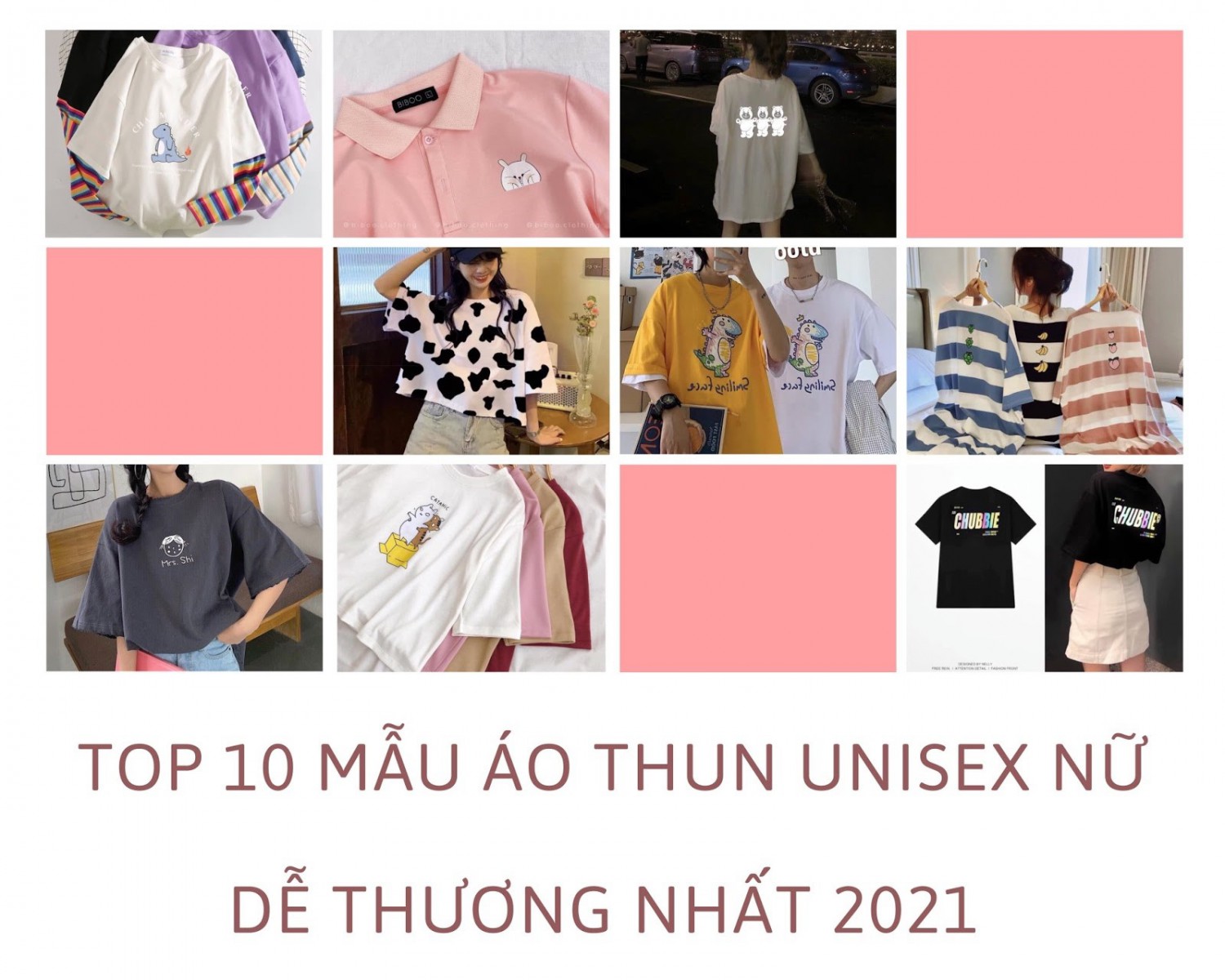 10 mẫu áo thun Unisex nữ 2021