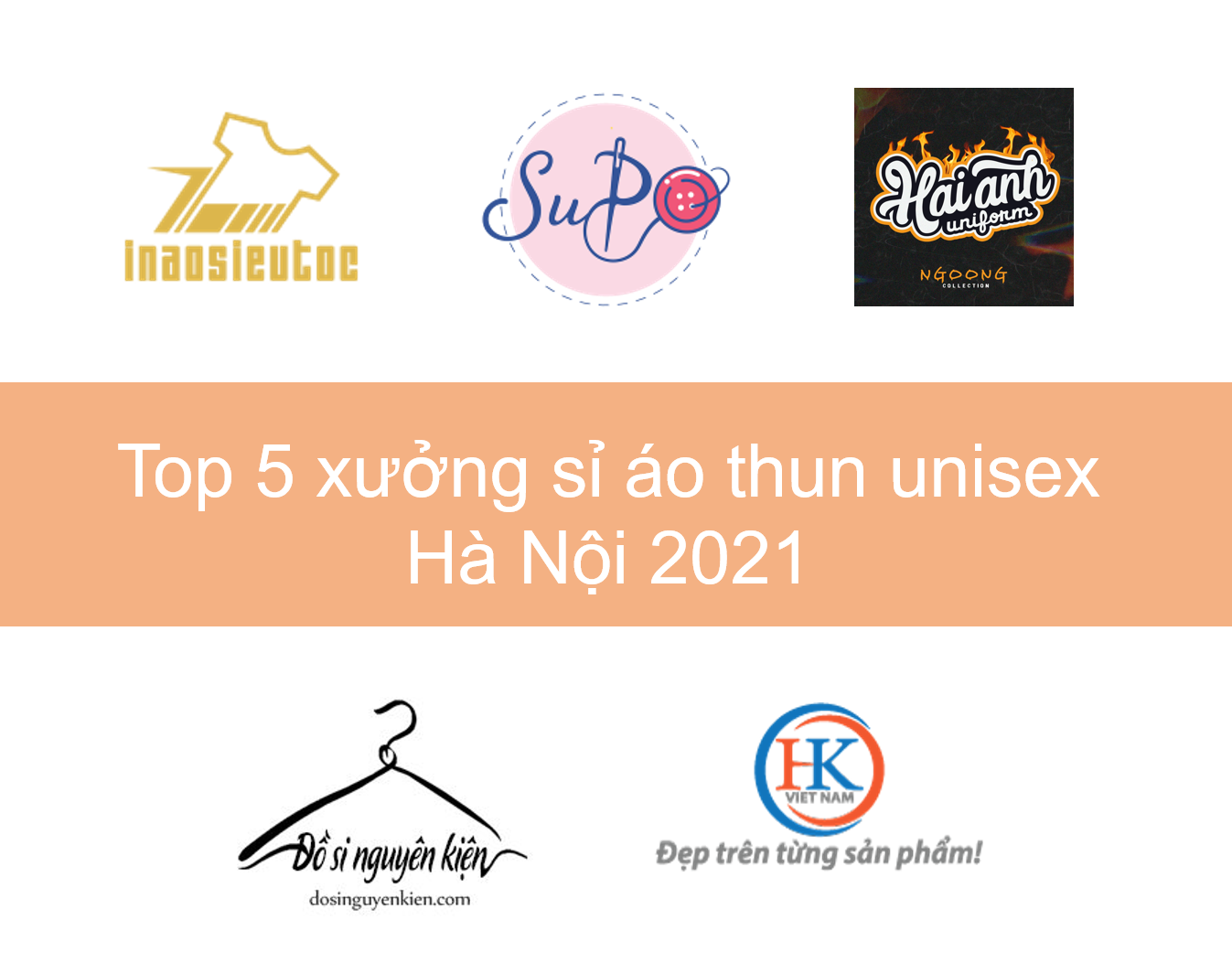Top 5 xưởng sỉ áo thun Unisex Hà Nội